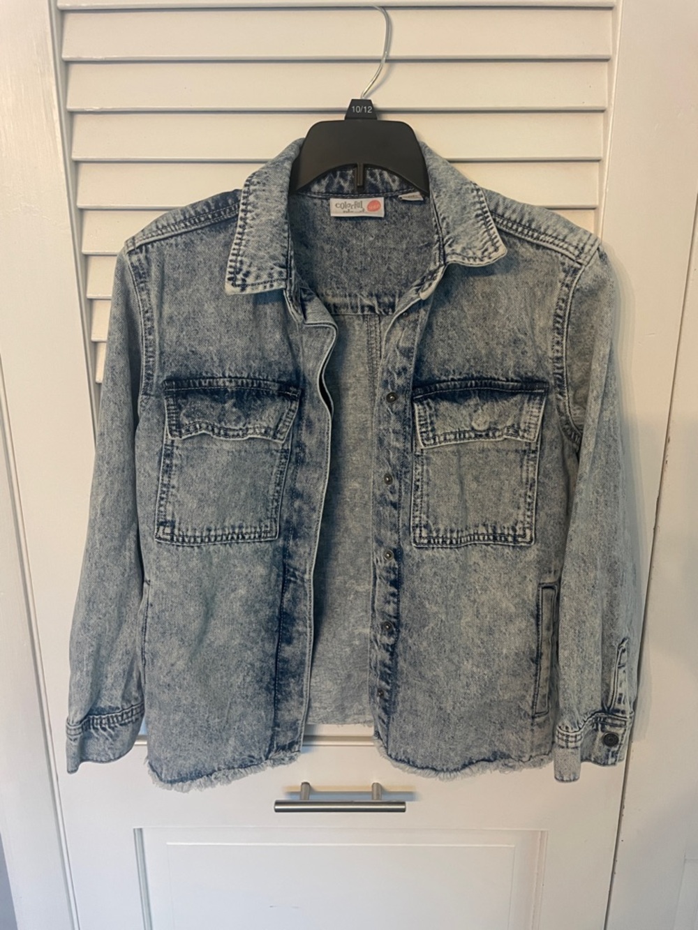Kids Acid Wash Denim Jacket - Gray Jean Jacket